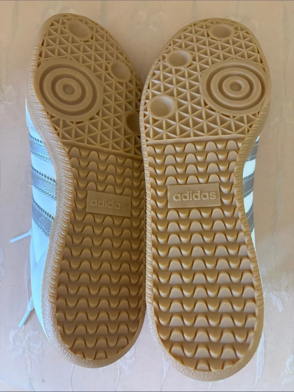 adidas Samba OG White and Silver Sneakers NWT - Picture 5 of 7